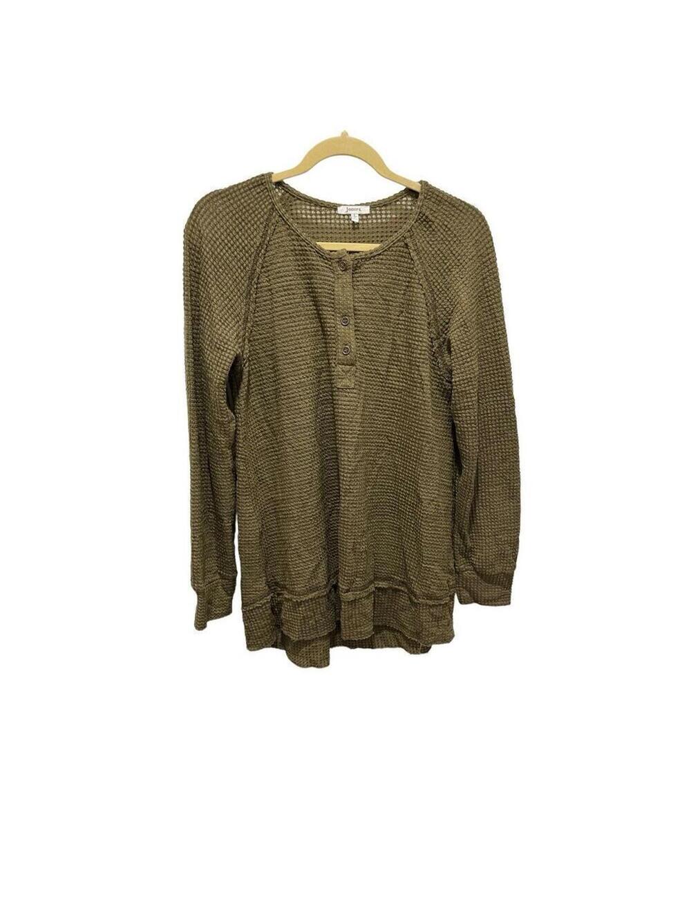 Jodifl green waffle knit longsleeve, women’s size S